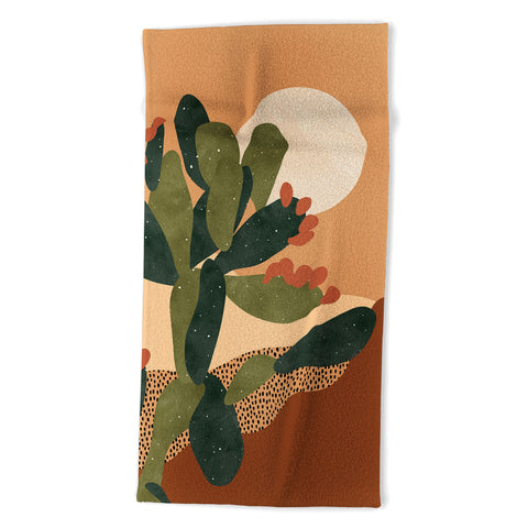 Sundry Society Prickly Pear Cactus I Beach Towel