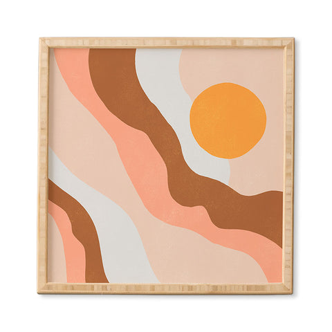 SunshineCanteen antelope canyon orange waves Framed Wall Art Havenly