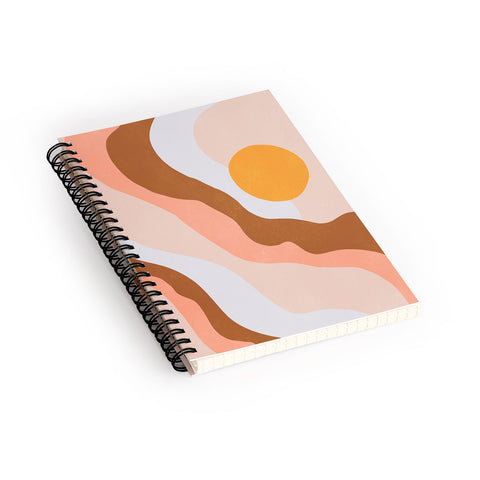 SunshineCanteen antelope canyon orange waves Spiral Notebook