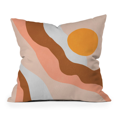 SunshineCanteen antelope canyon orange waves Outdoor Throw Pillow