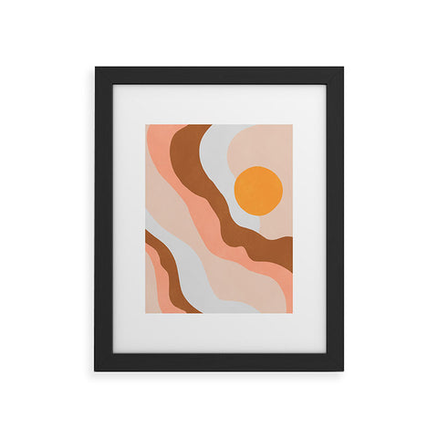 SunshineCanteen antelope canyon orange waves Framed Art Print