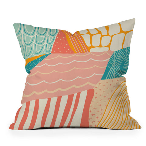 SunshineCanteen beach quilt Outdoor Throw Pillow