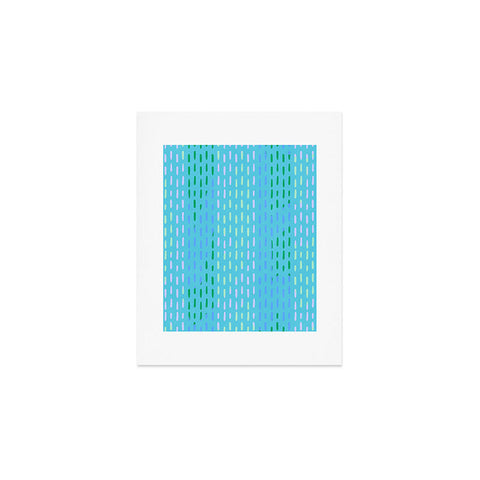 SunshineCanteen Blue Kantha Stripes Art Print