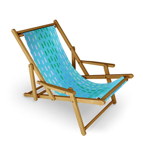 SunshineCanteen Blue Kantha Stripes Sling Chair