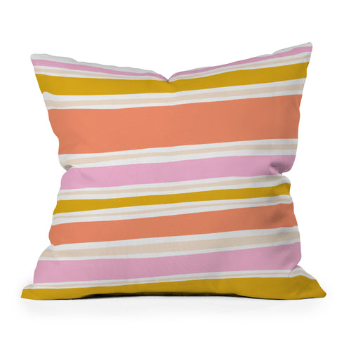SunshineCanteen del mar stripes Outdoor Throw Pillow
