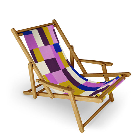 SunshineCanteen modern boho quilt Sling Chair