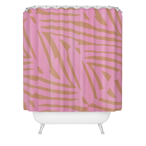 SunshineCanteen pink tiki Shower Curtain