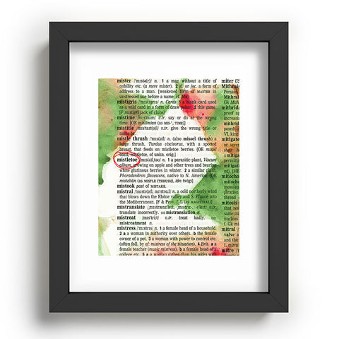 Susanne Kasielke Mistletoe Dictionary Art Recessed Framing Rectangle
