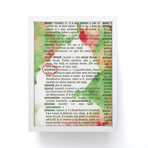 Susanne Kasielke Mistletoe Dictionary Art Framed Mini Art Print