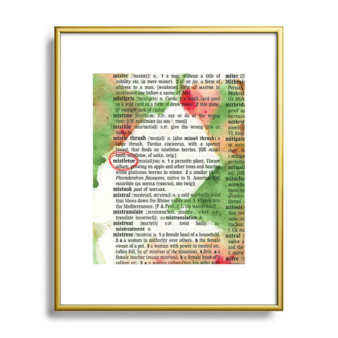 Susanne Kasielke Mistletoe Dictionary Art Metal Framed Art Print