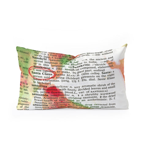 Susanne Kasielke Mistletoe Dictionary Art Oblong Throw Pillow