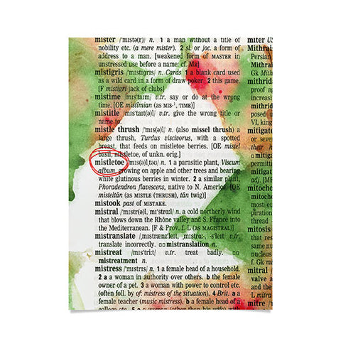 Susanne Kasielke Mistletoe Dictionary Art Poster