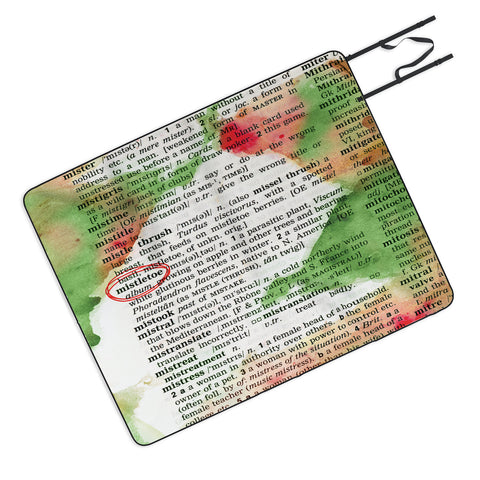 Susanne Kasielke Mistletoe Dictionary Art Picnic Blanket