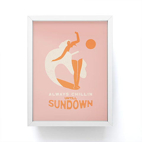 Tasiania Always chillin surfer Framed Mini Art Print
