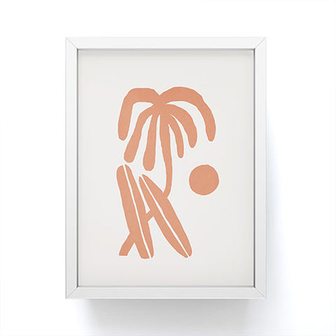 Tasiania Palm and surfboards Framed Mini Art Print