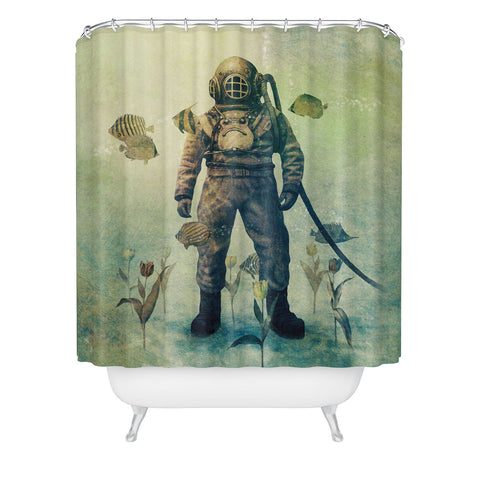 Terry Fan Deep Sea Garden Shower Curtain