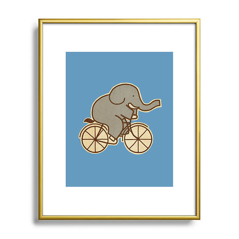 Terry Fan Elephant Cycle Metal Framed Art Print