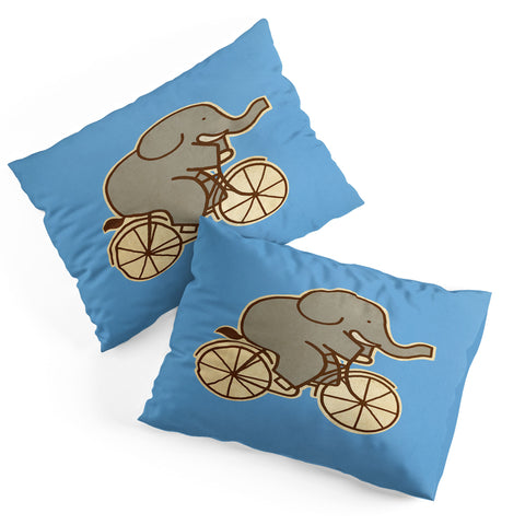 Terry Fan Elephant Cycle Pillow Shams