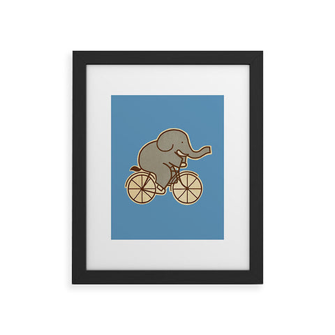 Terry Fan Elephant Cycle Framed Art Print