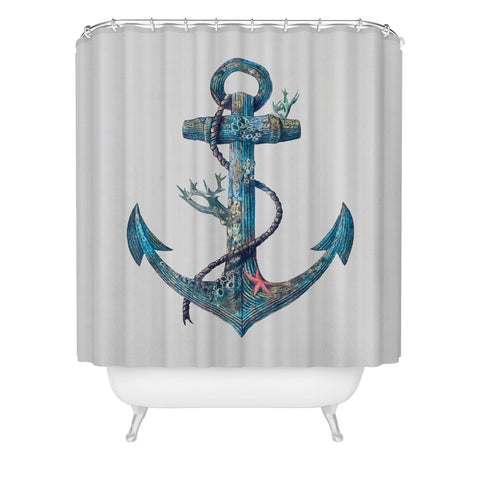 Terry Fan Lost At Sea Shower Curtain