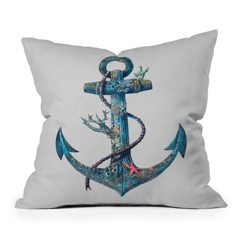 Terry Fan Lost At Sea Outdoor Throw Pillow