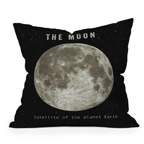 Terry Fan The Moon Outdoor Throw Pillow