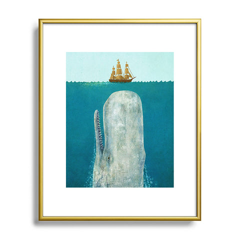 Terry Fan The Whale Metal Framed Art Print