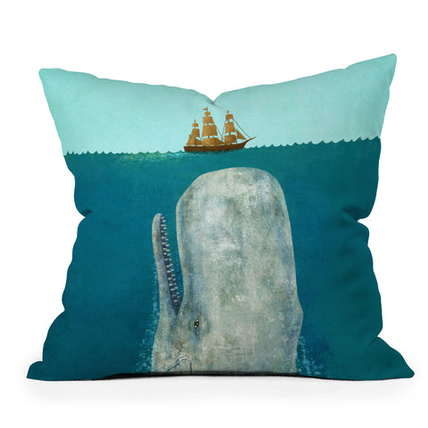 Terry Fan The Whale Outdoor Throw Pillow