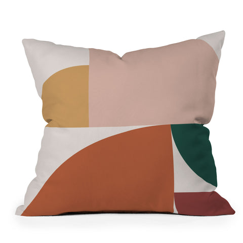 The Old Art Studio Abstract Geometric 10 Outdoor Throw Pillow