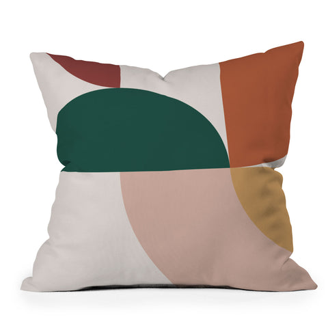 The Old Art Studio Abstract Geometric 12 Outdoor Throw Pillow