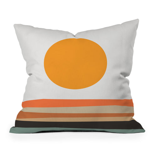 The Old Art Studio Abstract Landscape 10A Outdoor Throw Pillow