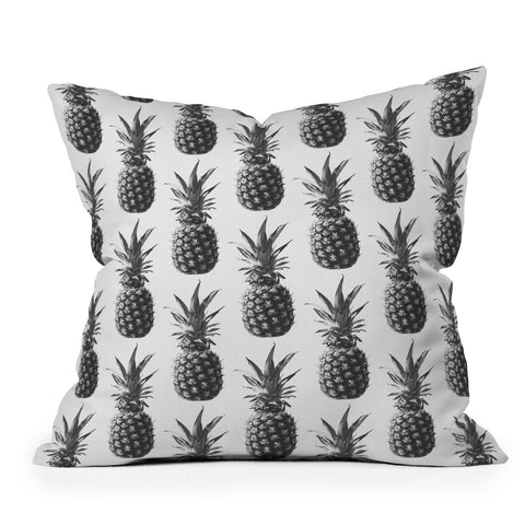 The Old Art Studio Pineapple Pattern 01 Outdoor Throw Pillow