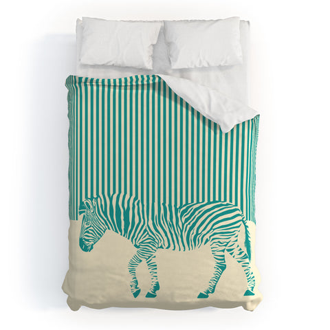The Red Wolf The Zebra Duvet Cover