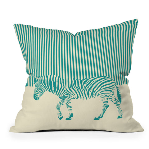The Red Wolf The Zebra Outdoor Throw Pillow