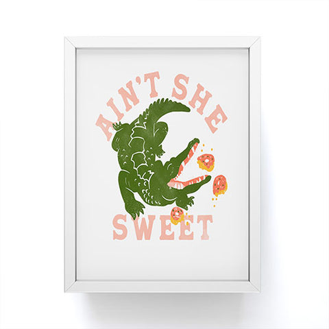 The Whiskey Ginger Aint She Sweet Cute Alligator Framed Mini Art Print