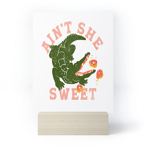 The Whiskey Ginger Aint She Sweet Cute Alligator Mini Art Print