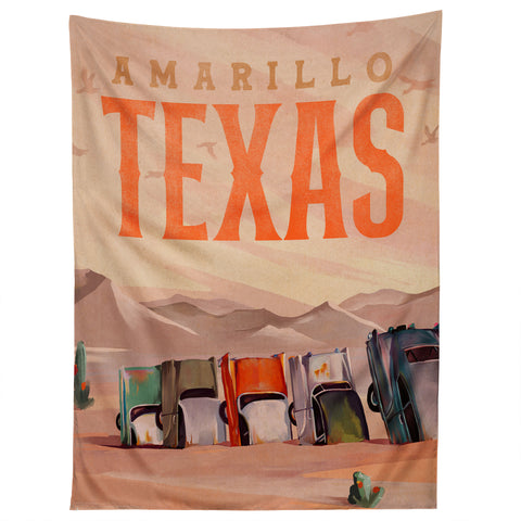 The Whiskey Ginger Amarillo Texas Vintage Travel Tapestry