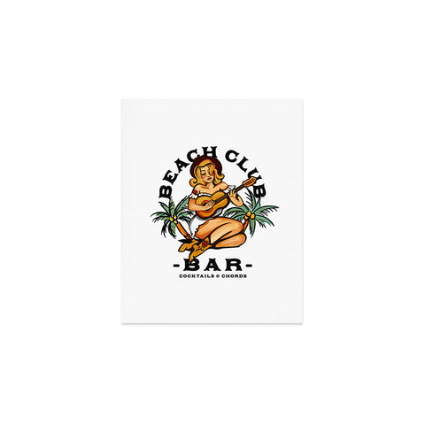 The Whiskey Ginger Beach Club Bar Tropical Art Print