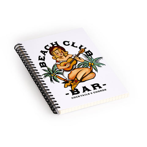 The Whiskey Ginger Beach Club Bar Tropical Spiral Notebook