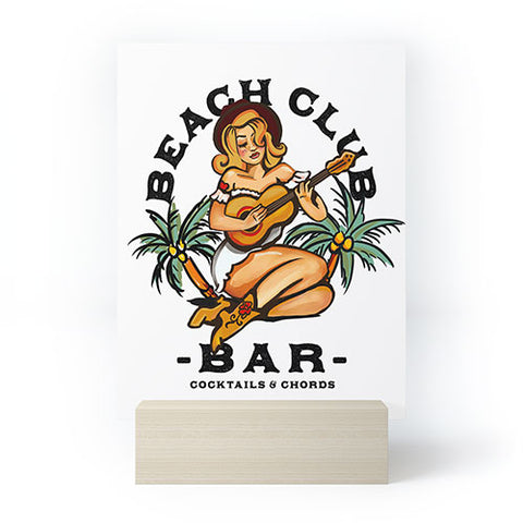 The Whiskey Ginger Beach Club Bar Tropical Mini Art Print