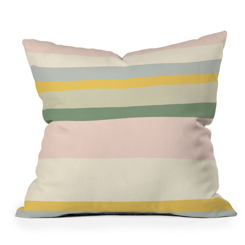 The Whiskey Ginger Colorful Fun Striped Children Outdoor Throw Pillow