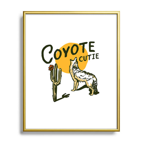 The Whiskey Ginger Coyote Cutie Metal Framed Art Print