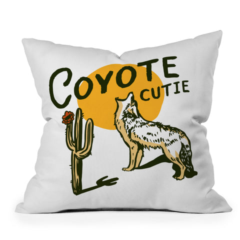The Whiskey Ginger Coyote Cutie Outdoor Throw Pillow