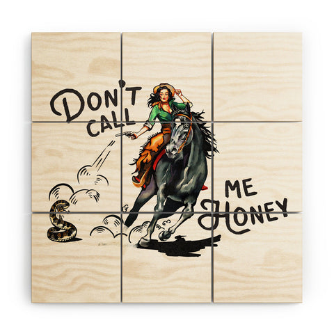 The Whiskey Ginger Dont Call Me Honey Cowgirl White Wood Wall Mural
