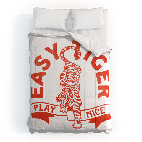 The Whiskey Ginger Easy Tiger Play Nice Cute Fun Comforter