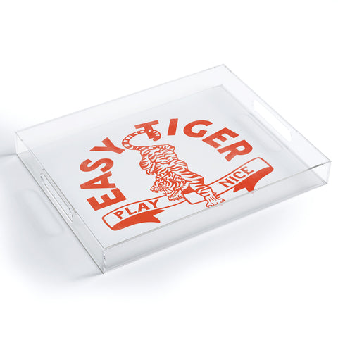 The Whiskey Ginger Easy Tiger Play Nice Cute Fun Acrylic Tray