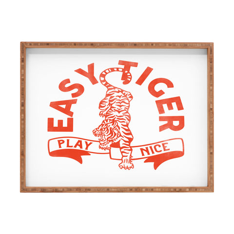 The Whiskey Ginger Easy Tiger Play Nice Cute Fun Rectangular Tray