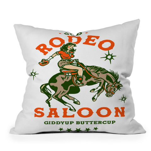 The Whiskey Ginger Old Rodeo Saloon Giddy Up Butt Outdoor Throw Pillow
