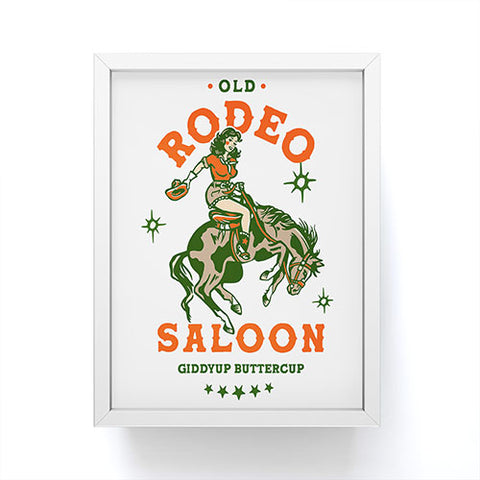 The Whiskey Ginger Old Rodeo Saloon Giddy Up Buttercup Framed Mini Art Print