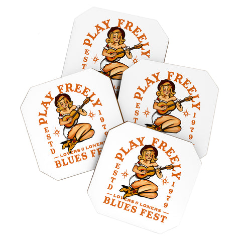 The Whiskey Ginger Play Freely Lovers and Loners Coaster Set